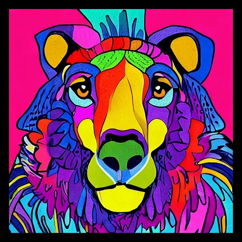 Lion, abstract