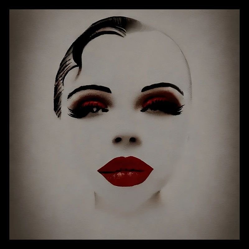 Model, red lips, 20s style