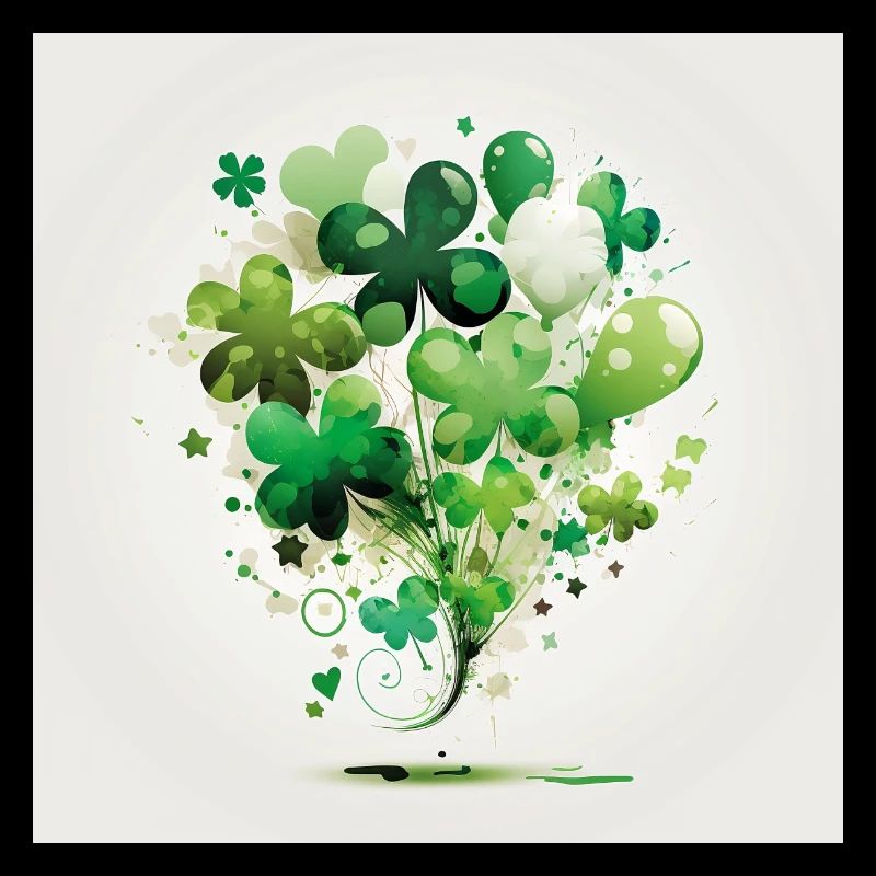 Composition ballons trèfles