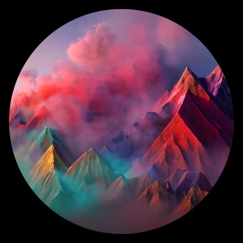 Colourful mountains