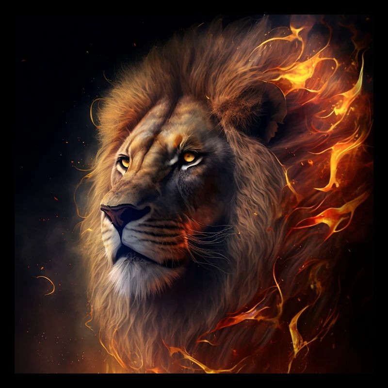 Flaming lion