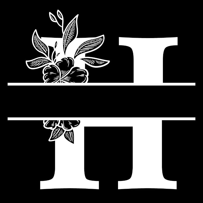 Personalisierter Blumenbuchstabe H