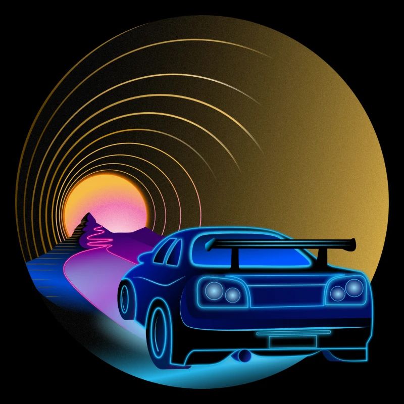 R34 - Retro - Synthwave - Style