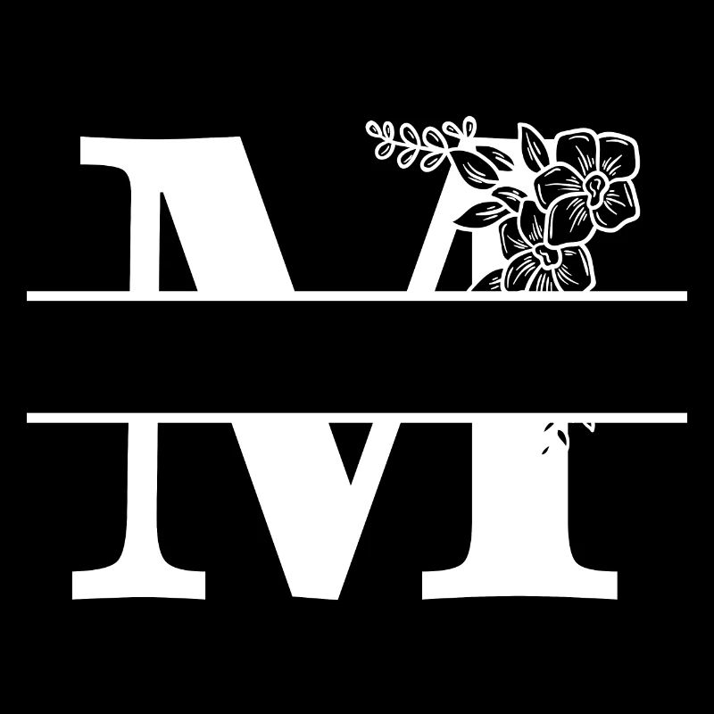 Personalisierter Blumenbuchstabe M