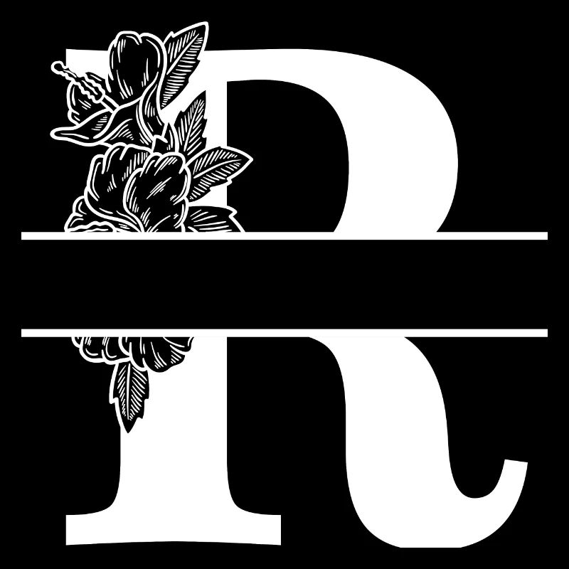 Personalisierter Blumenbuchstabe R