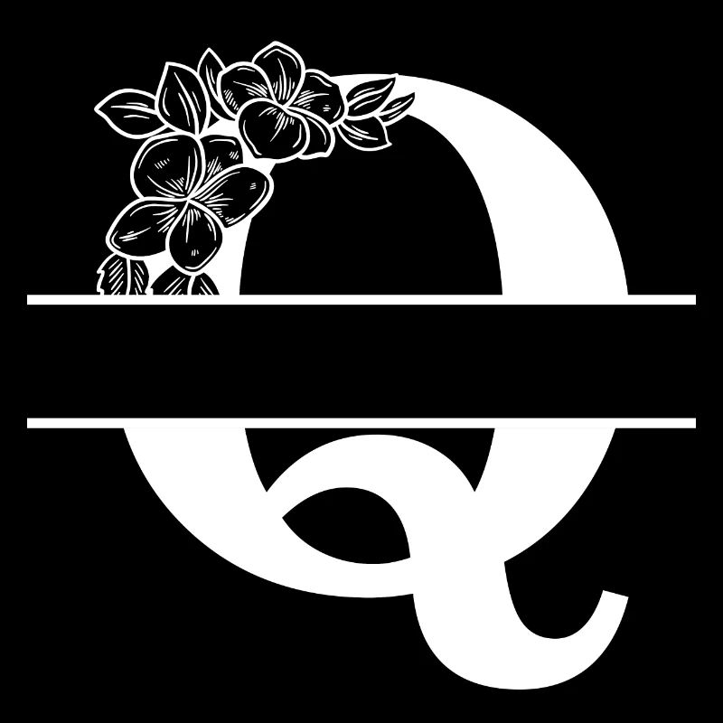 Personalisierter geblümter Q-Brief