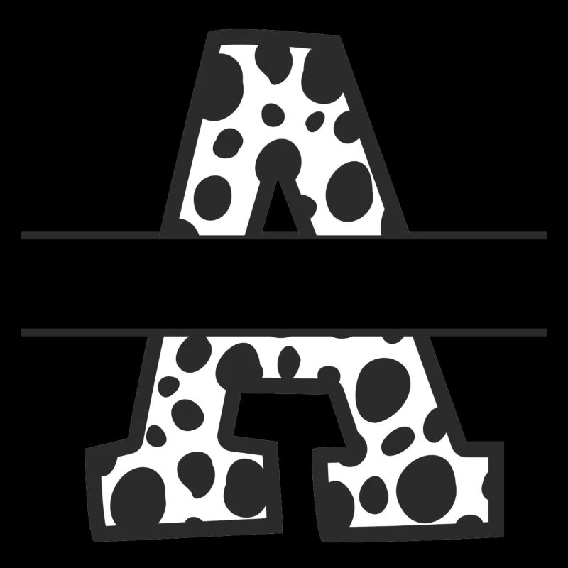 Personalized cow pattern letter