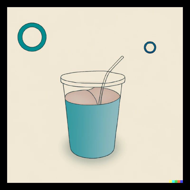 Design épuré d’un dessin numérique minimaliste de boisson