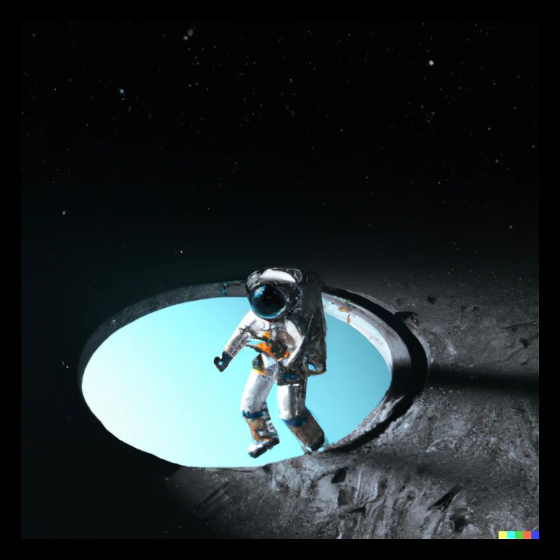 Astronaut in both spheres