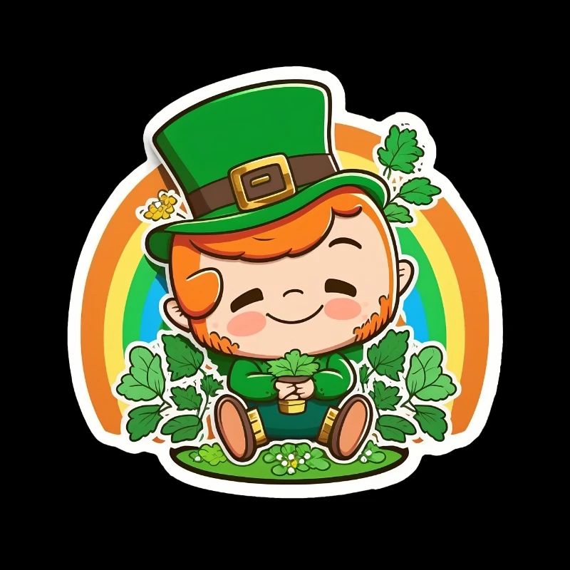 Autocollant de vacances de la Saint-Patrick