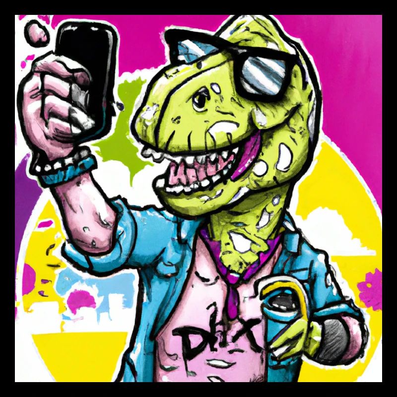 Dinosaur Makes Selfie Gift