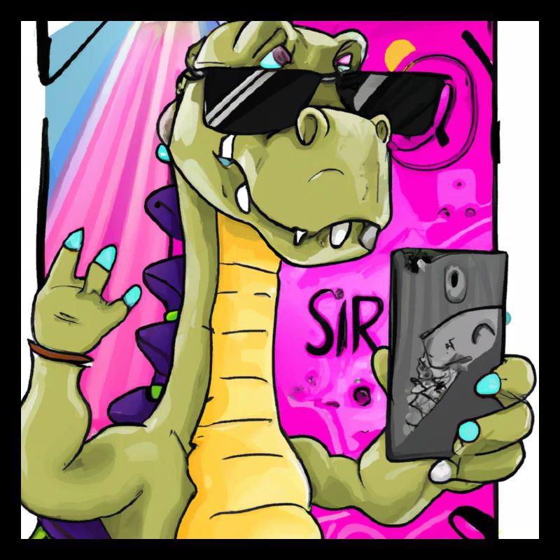 Dinosaur makes Selfie 2 variant gift