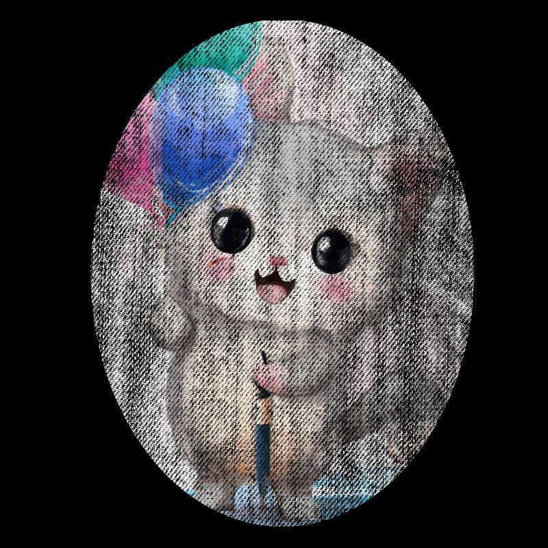 Kitten Cat with Balloon Painting