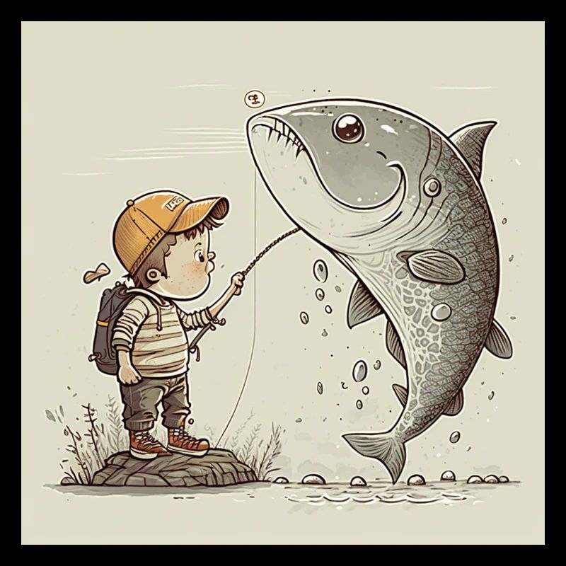 Un petit garçon attrape un cadeau