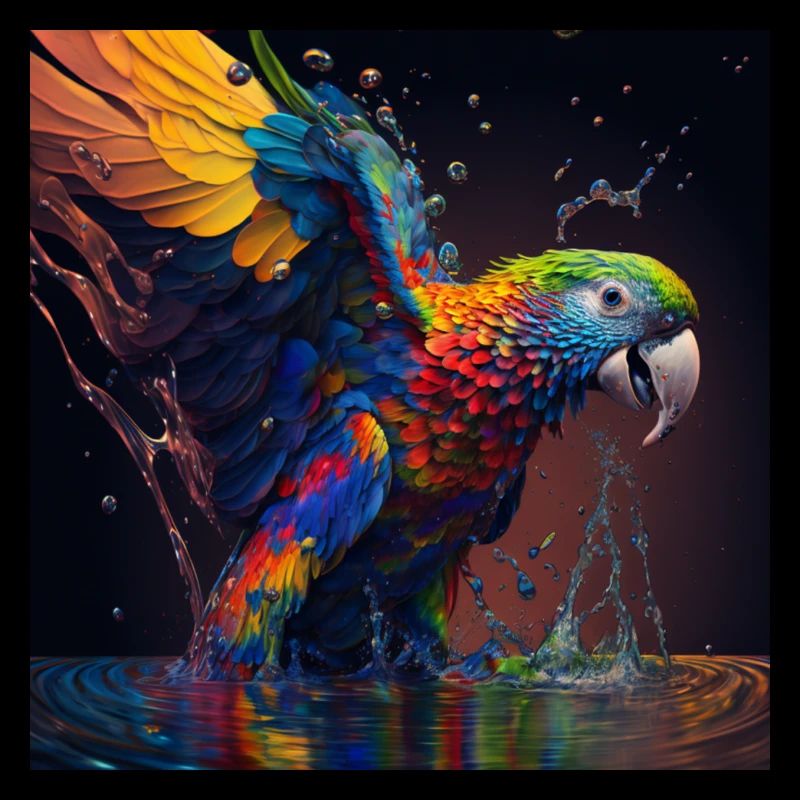 Colored parrot, unique design