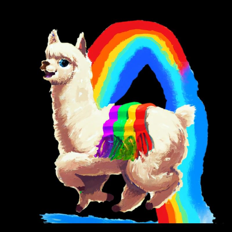 Regenbogen Alpaka