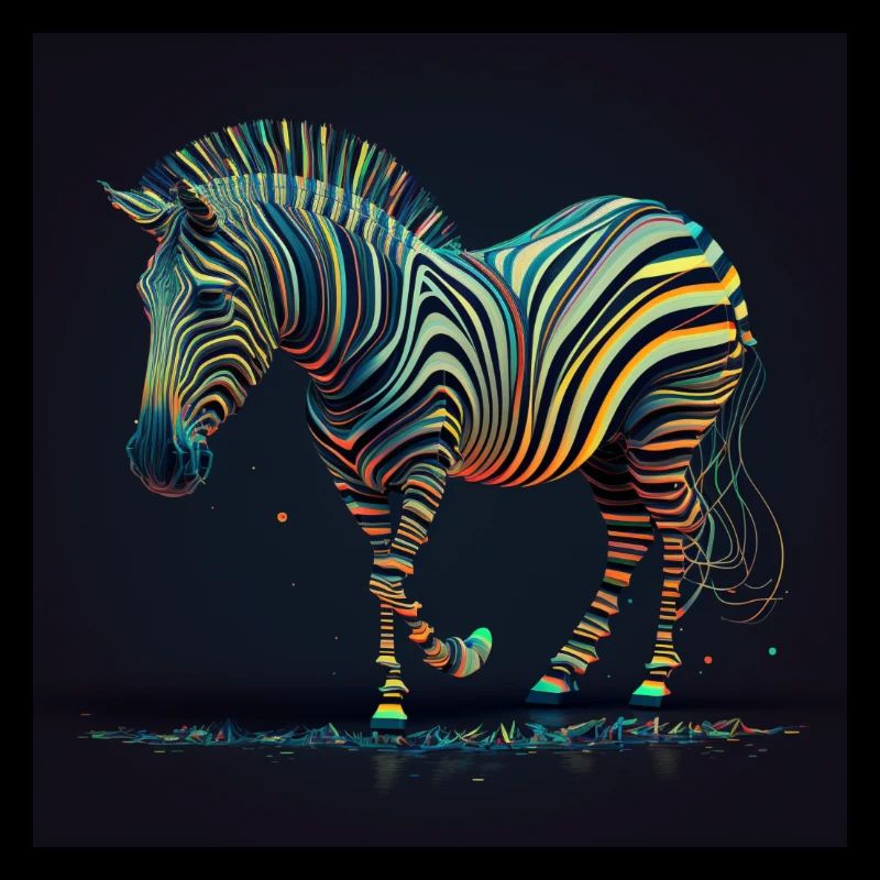 Farbiges Zebra, einzigartiges Design