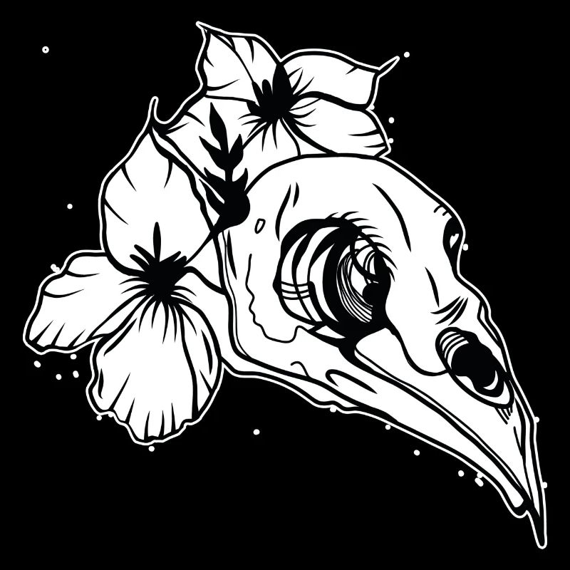 Vogelkopf // Skull // Illustration