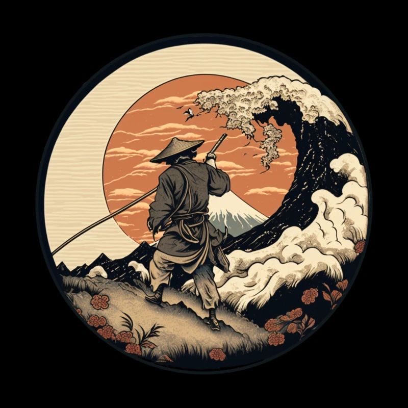 No 10 : Art Japonais Samouraï Fighter Ukiyo_e Style