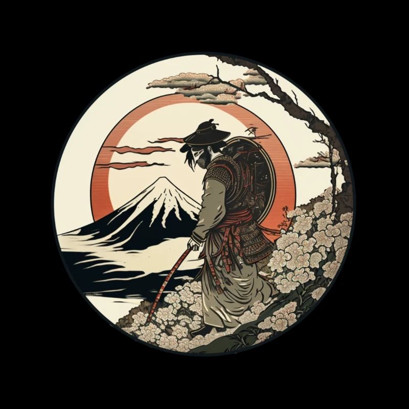 No 8 : Japanese Art Samurai Fighter Ukiyo_e Style