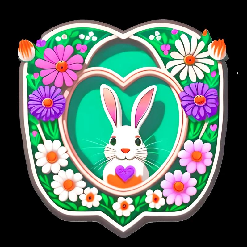 Lapin de Pâques Fleurs de lapin de Pâques