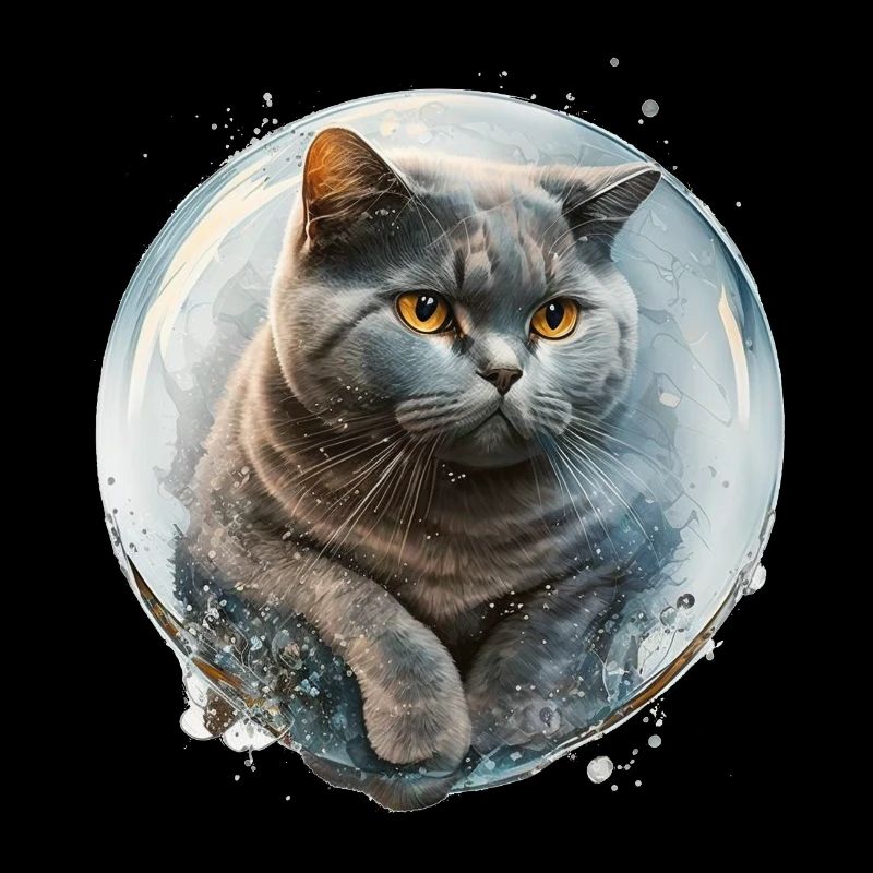 Cute Cat Britisch Kurzhaar Space Art