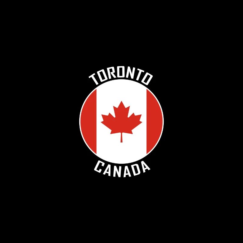 Toronto Skyline Canada Flag Travel Souvenir