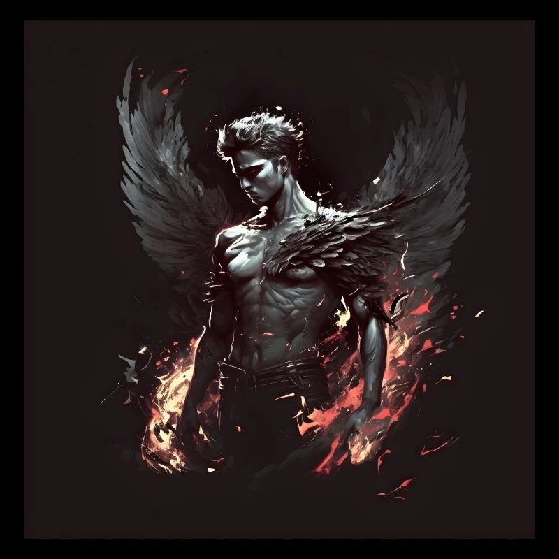 Roter dämonischer Engel