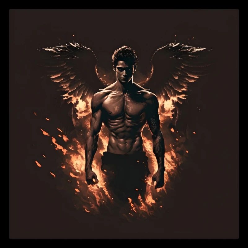 Fiery demonic angel