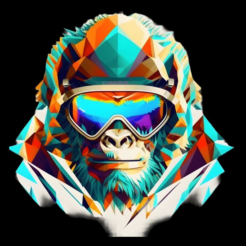 Cool gorilla skier
