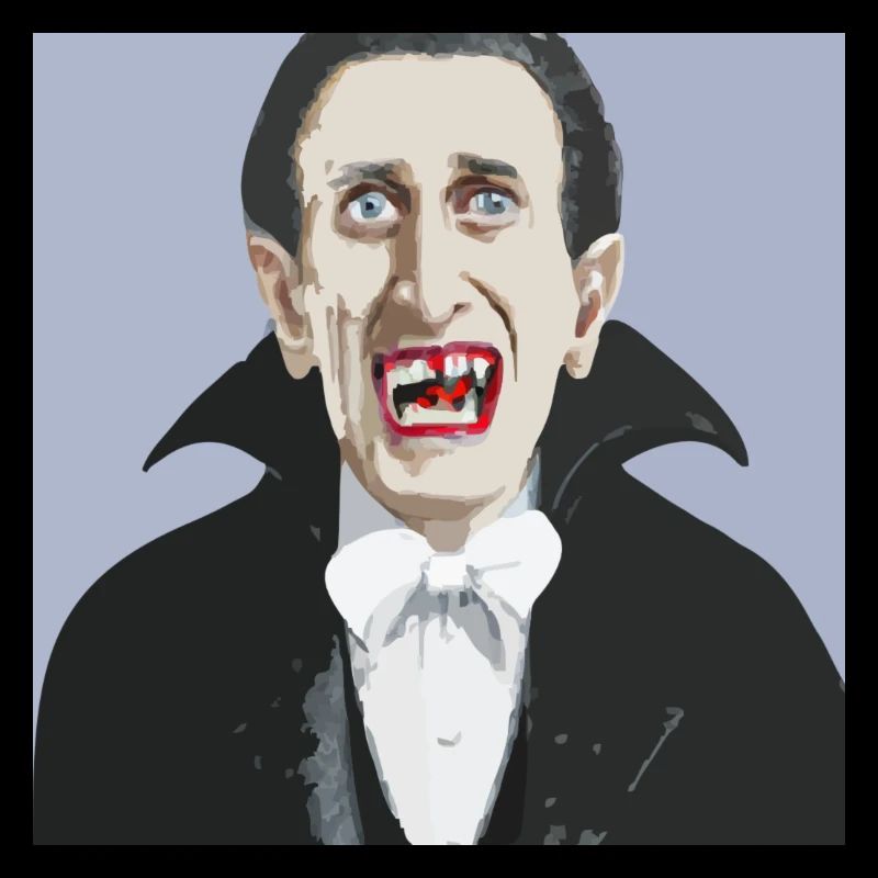 Dracula thats lost his teeth illustroke
