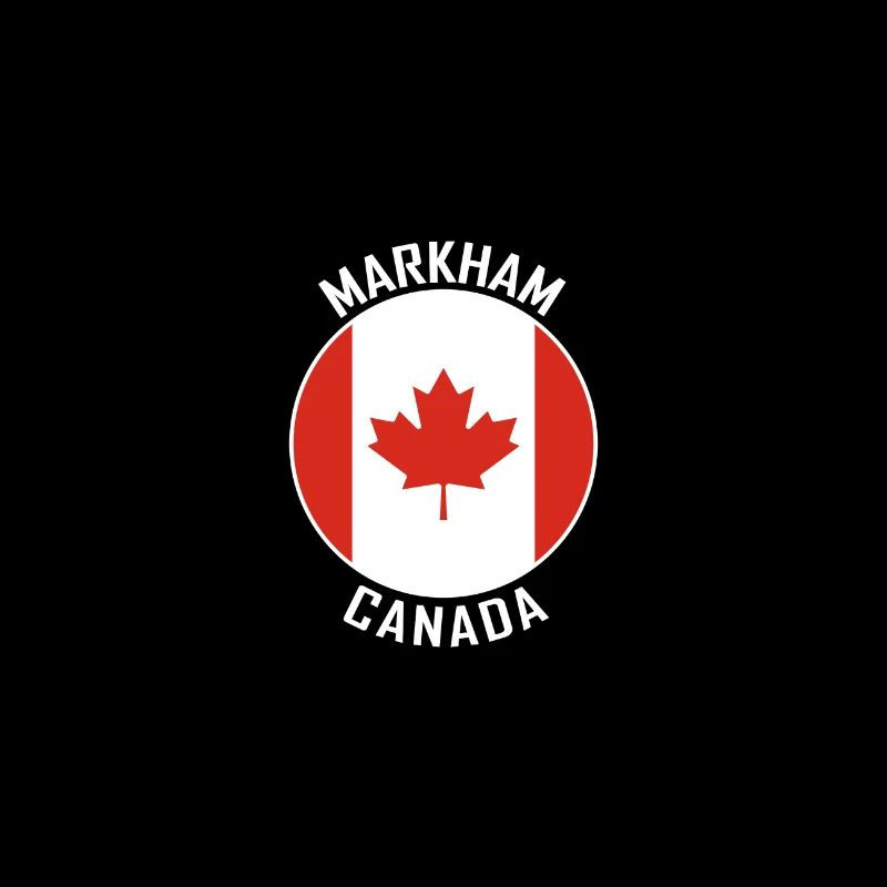 Markham Skyline Canada Flag Travel Souvenir