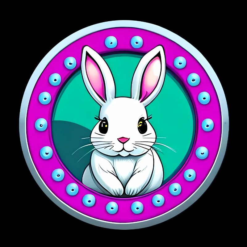 Easter Bunny pink white