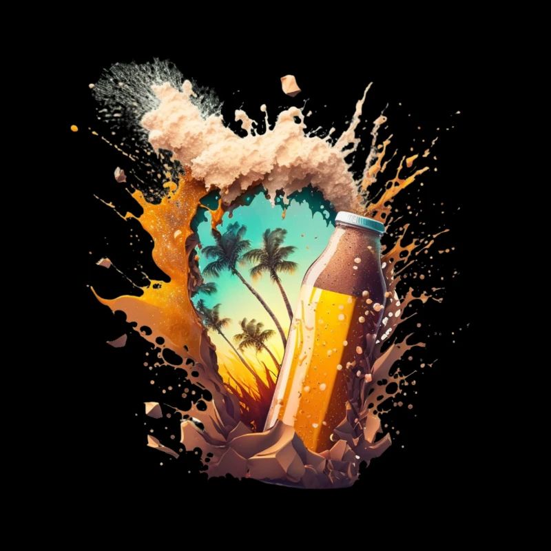 Explosion de mousse de bière, le portail de l’été