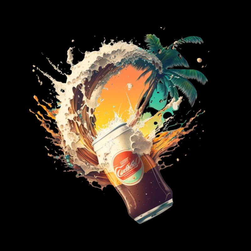 Sommer Urlaub unter Palmen mit Bier