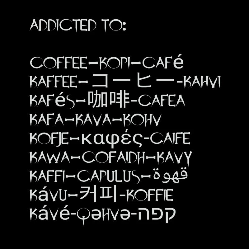 Le café dans de nombreuses langues