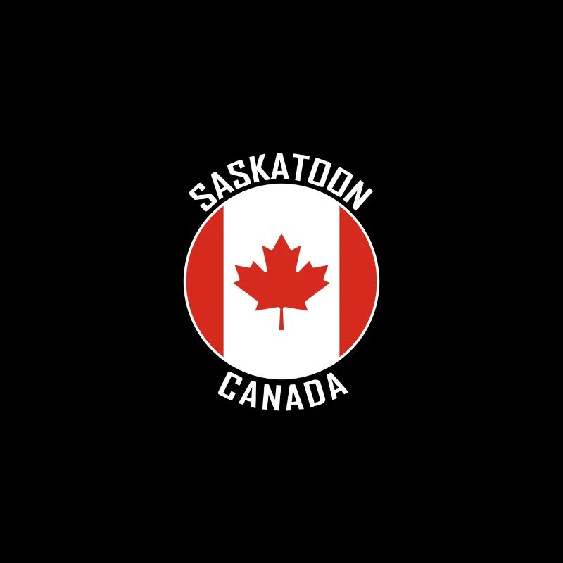 Saskatoon Skyline Canada Flag Travel Souvenir