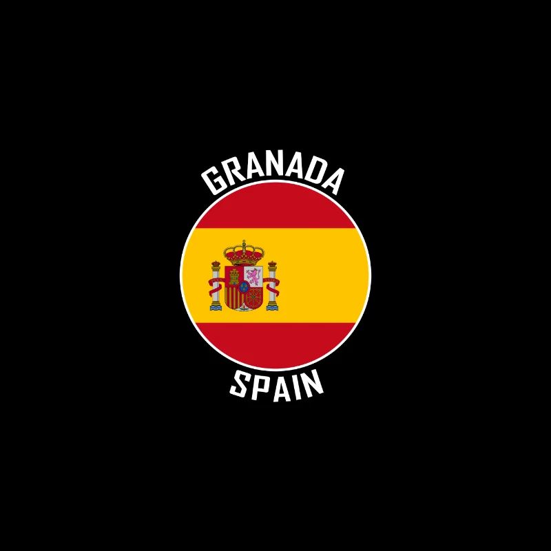 Granada Skyline Spanien Flagge Reise Souvenir