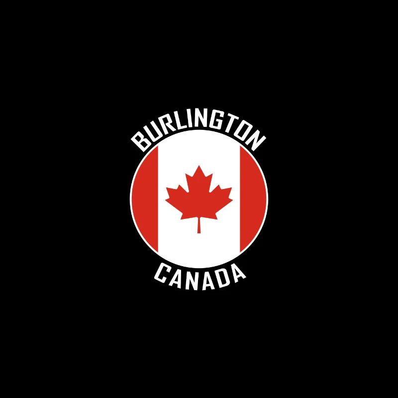 Souvenir de voyage du drapeau canadien Skyline de Burlington