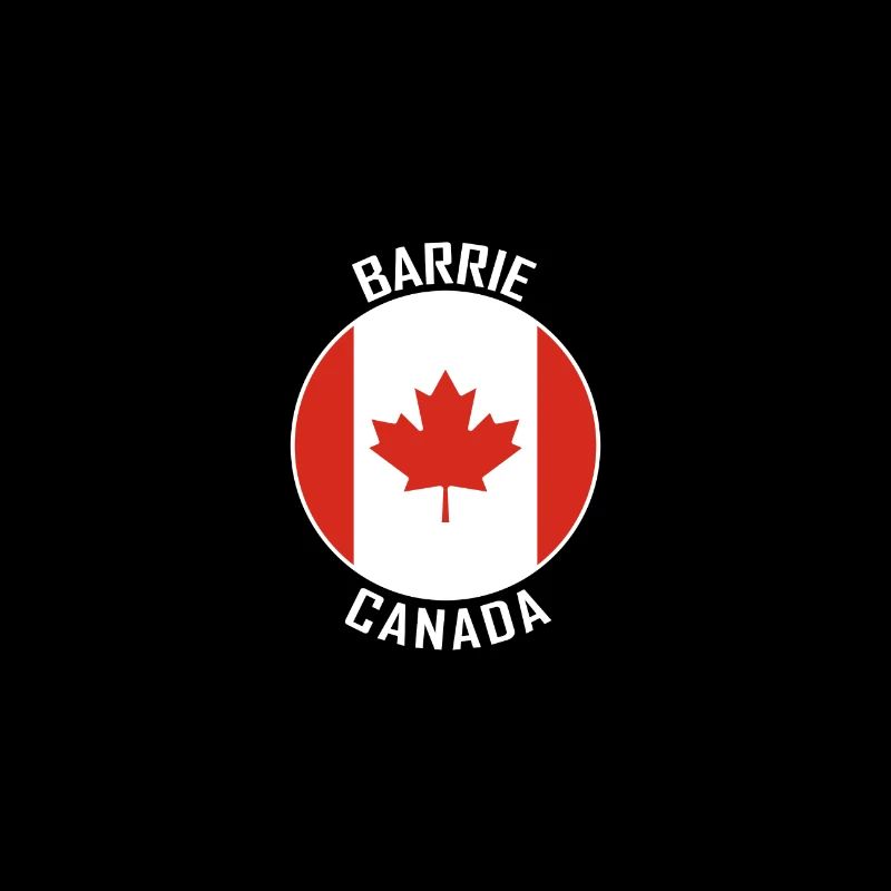Barrie Skyline Canada Flag Travel Souvenir