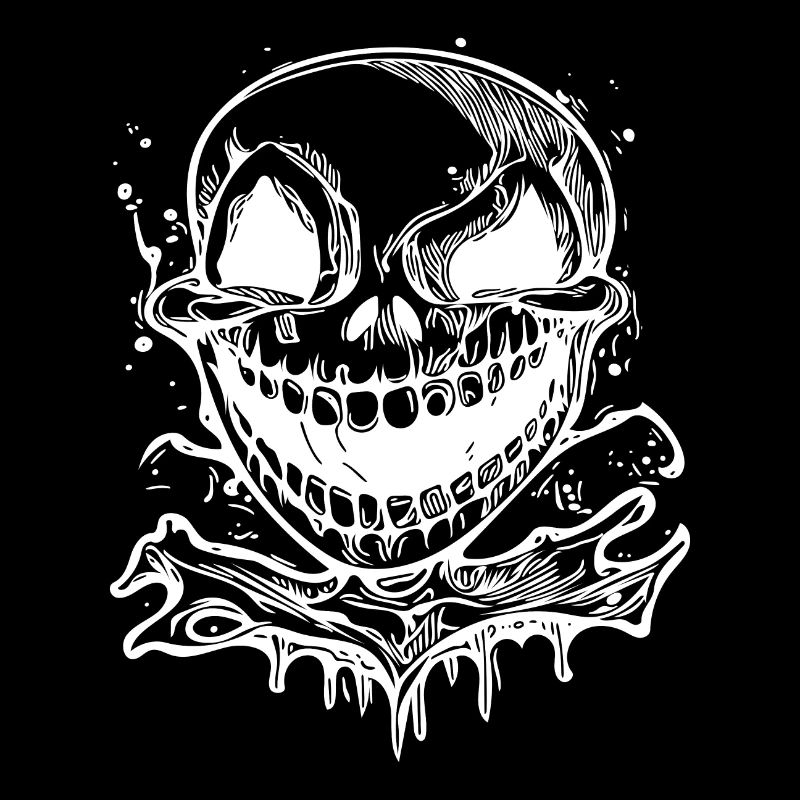 Lachender Halloween Tattoo Schädel