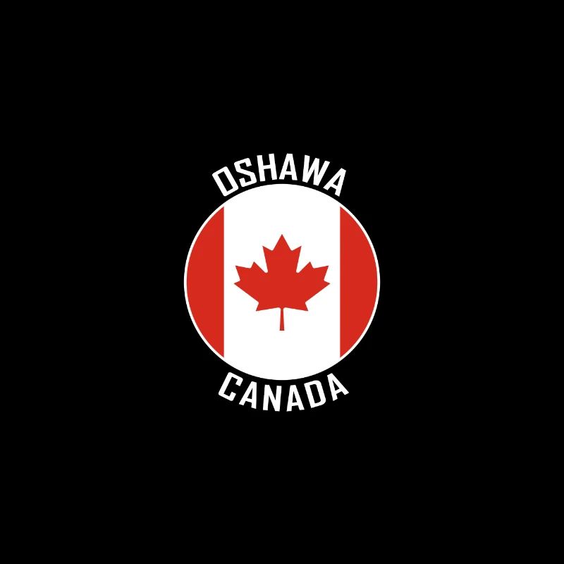 Oshawa Skyline Canada Flag Travel Souvenir