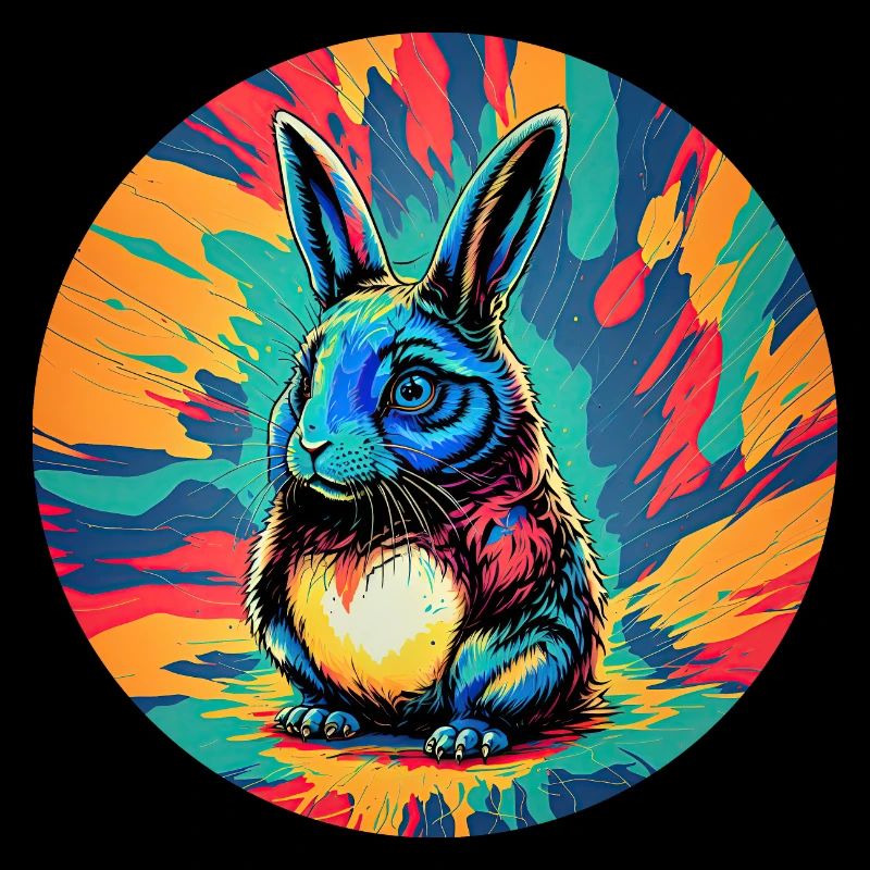 Psychedelischer Osterhase