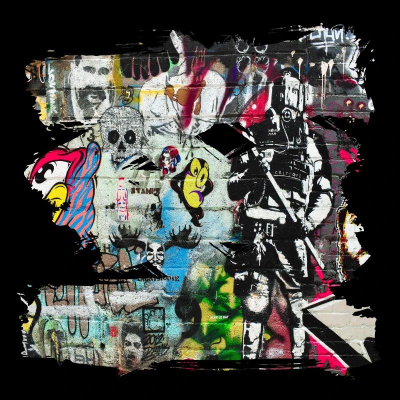 Graffiti-Stil Splash Hip Hop Farben Maler Farbe