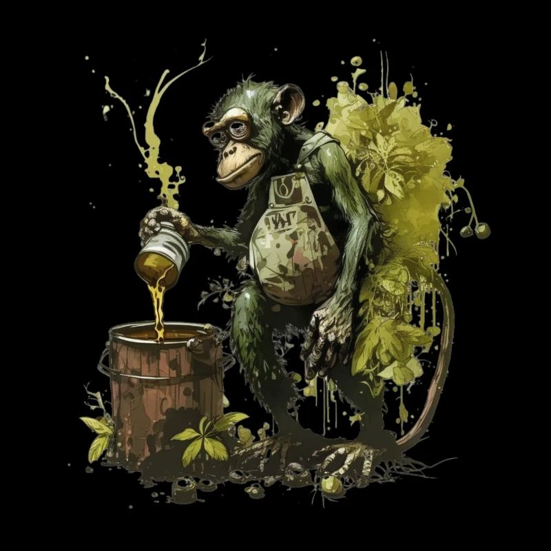 Colle Hobbybrauer Schimpanse mit Bier