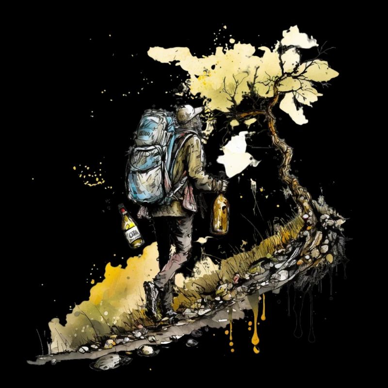 Bierwanderung in den Bergen