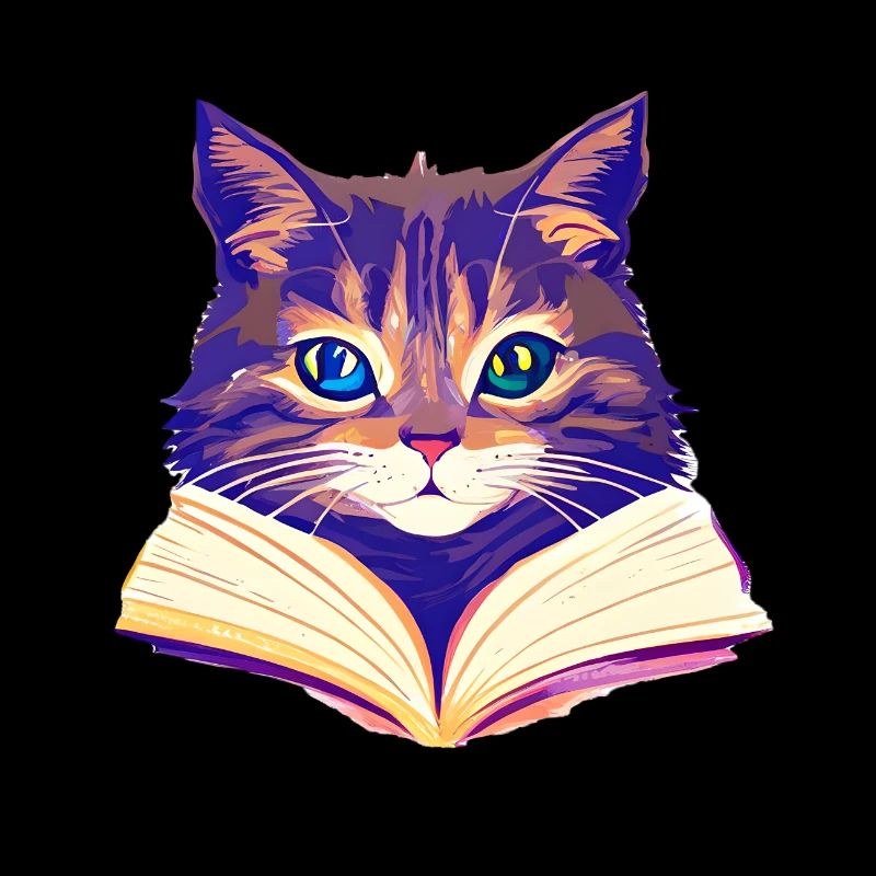 Katze Lesen Hauskatze Bücher Kater Buch Kätzchen
