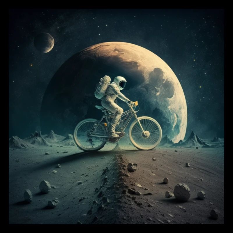 Biker on the moon