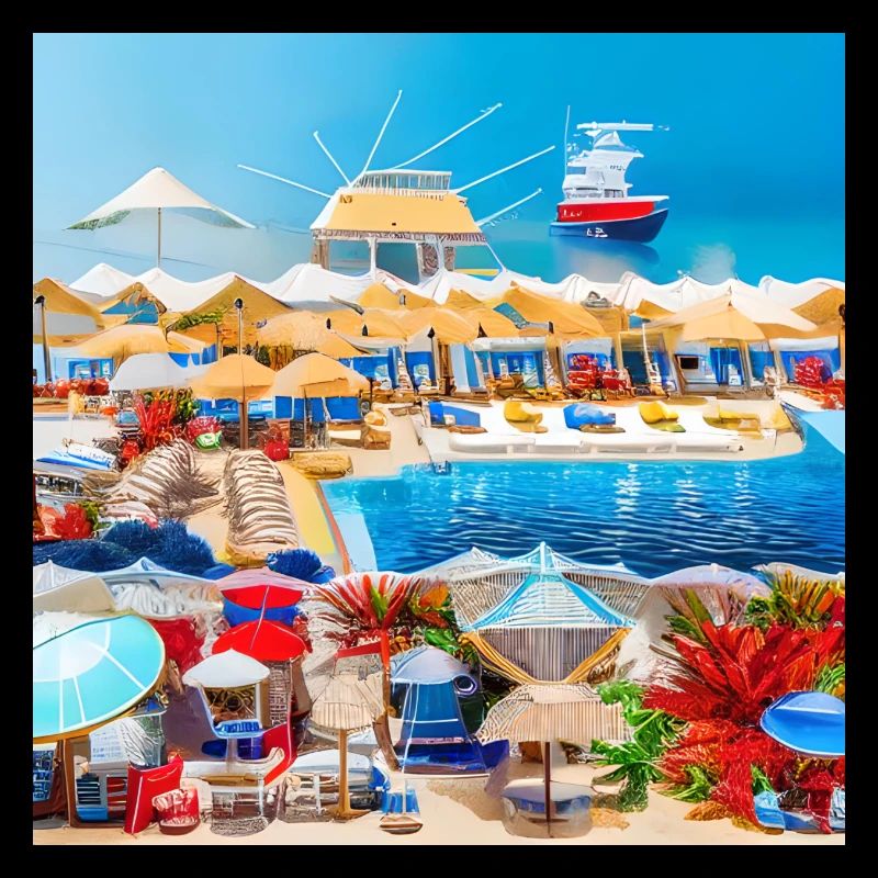 spending sunny holiday at sea side