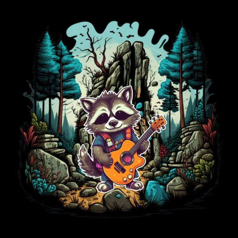 Get Ready To Rock With This Epic Forest Stage Art